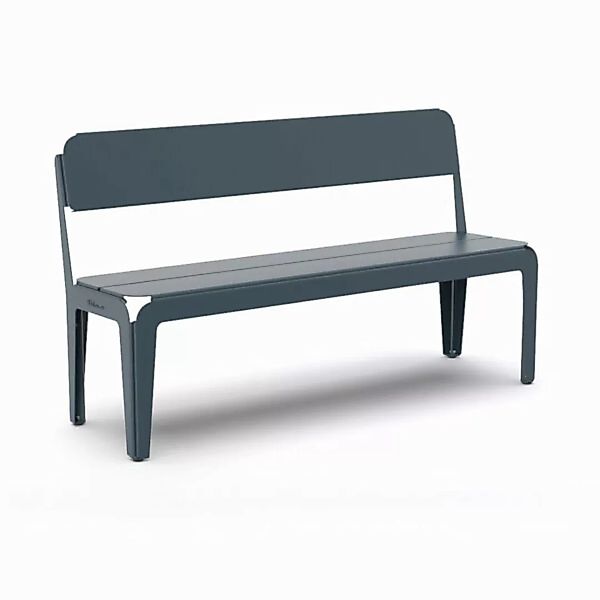 Bended Bench / Outdoor Bank mit Rückenlehne grau/blau günstig online kaufen