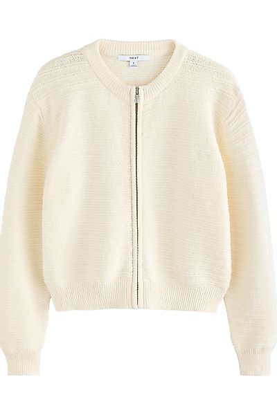 Next Bomberjacke Gestrickte Bomberjacke mit Reißverschluss günstig online kaufen