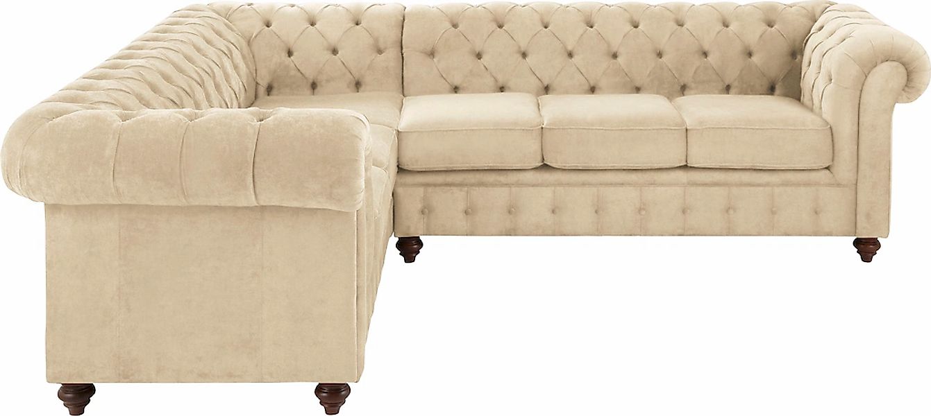 Home affaire Chesterfield-Sofa "Duc Ecksofa L-Form" hochwertige Knopfheftun günstig online kaufen