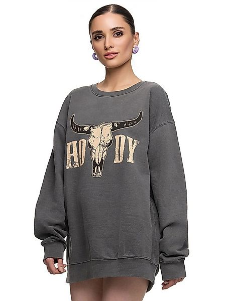 Worldclassca Sweatshirt Worldclassca Oversized Sweatshirt Print HOWDY Stier günstig online kaufen