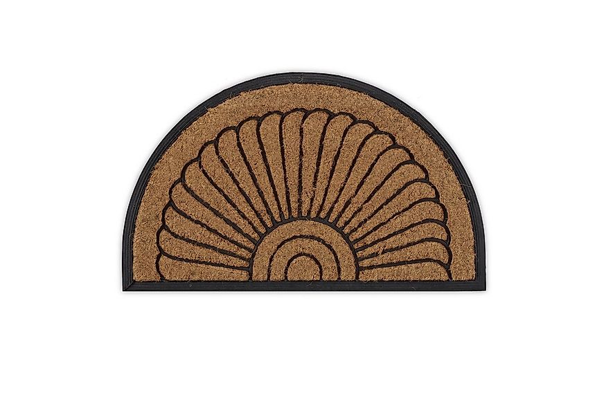 relaxdays Fußmatte Halbrunde Fußmatte Kokos und Gummi, Höhe: 20 mm günstig online kaufen