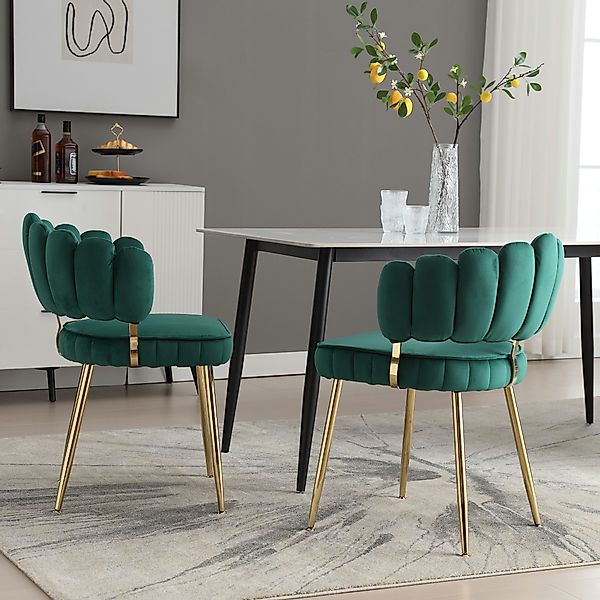 KLAM HOME Esszimmerstuhl Moderner Samt Wohnzimmersessel, günstig online kaufen