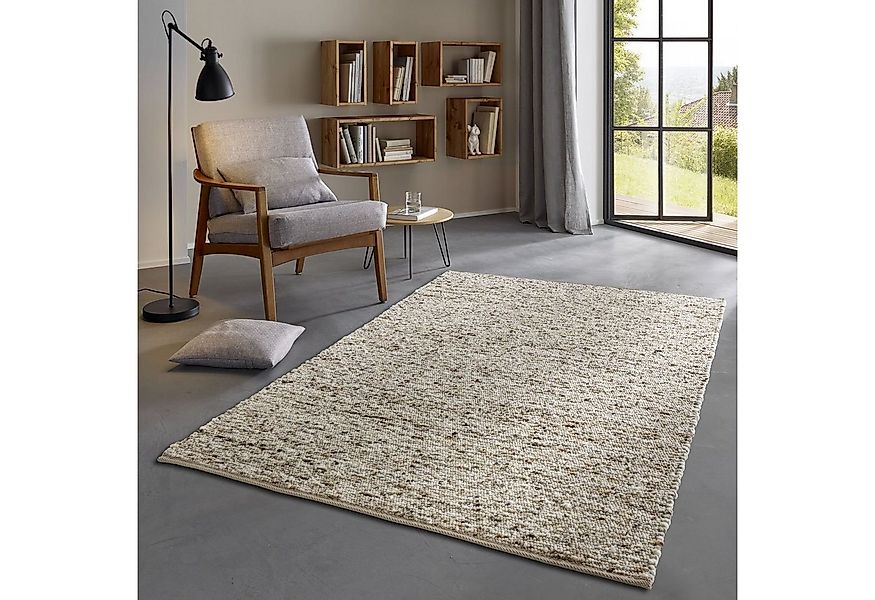 TaraCarpet Wollteppich TaraCarpet Fjord, rechteckig, Höhe: 10 mm, Handwebte günstig online kaufen