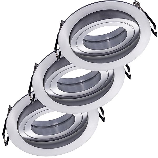 Oktaplex 3er Set Einbaustrahler Aluminium Lyon Schwenkbar für LED-Module De günstig online kaufen