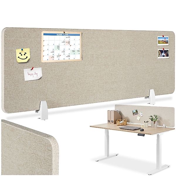 tectake Raumteiler Schreibtisch Trennwand, in 2 günstig online kaufen