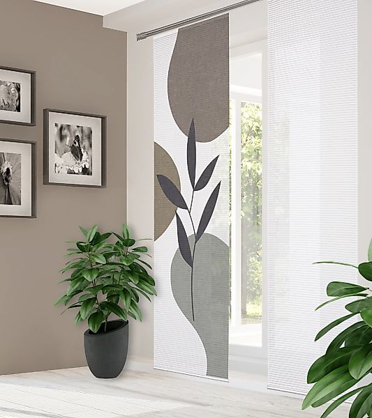 HOME in green Schiebegardine "FRONDA" Paneelwagen 1 Stk. tlg. DIGITALBEDRUC günstig online kaufen