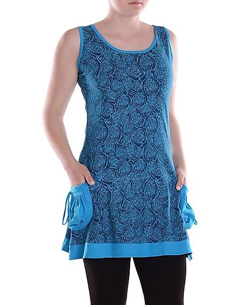 Vishes Minikleid Damen Mini-Kleid Baumwolle geometrisch Rundhalsausschnitt günstig online kaufen