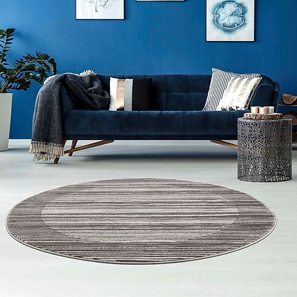 Carpet City Teppich "Noa 9301" rund 11 mm Höhe Kurzflor, Modern, Weicher Fo günstig online kaufen