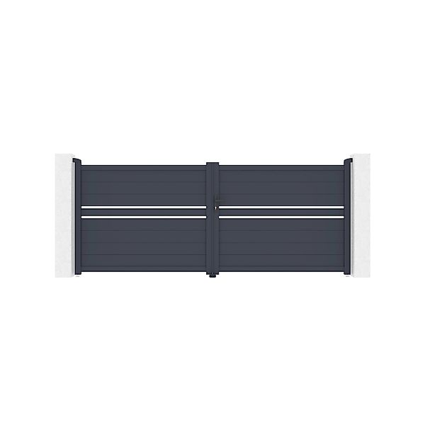 Casanoov Flügeltor 3 5 M Cimone H 140 Cm Aluminium & 2 Eifel Pfosten 15 X 1 günstig online kaufen