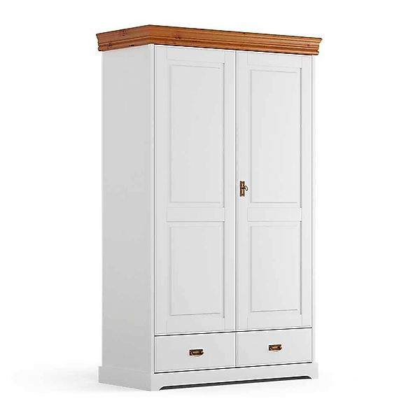 Kleiderschrank Massivholz Schlafzimmerkleiderschrank im Landhausstil 218 cm günstig online kaufen