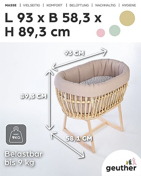 Geuther Babybett Schaukelwiege Rattan Rocker günstig online kaufen