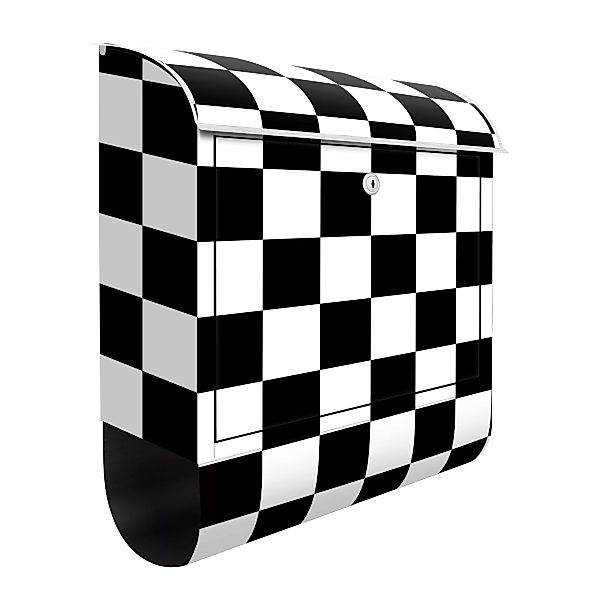 Briefkasten Geometrisches Muster Schachbrett Schwarz Weiß günstig online kaufen