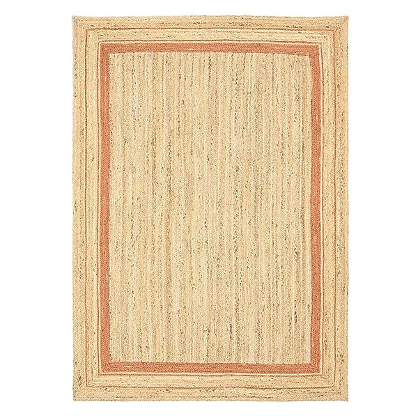 TaraCarpet Teppich Jute Durry Bordüre Flachgewebe günstig online kaufen