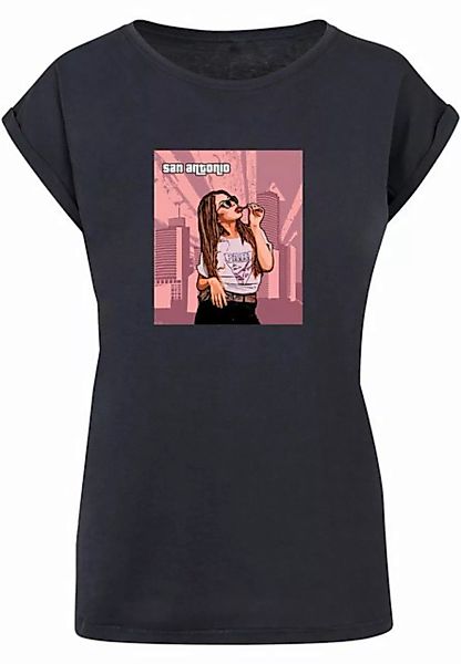 Merchcode T-Shirt Merchcode Damen Ladies Grand - San Antonio Extended Shoul günstig online kaufen