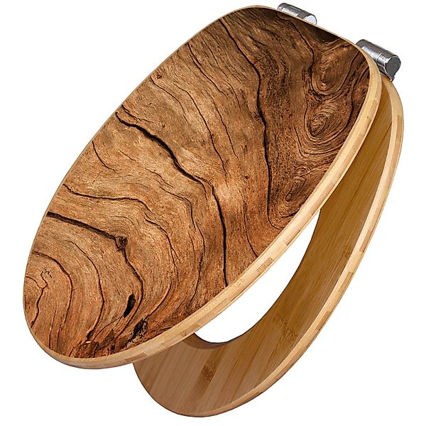 banjado WC-Sitz aus Bambus mit Absenkautomatik Motiv Trockenes Holz (umwelt günstig online kaufen