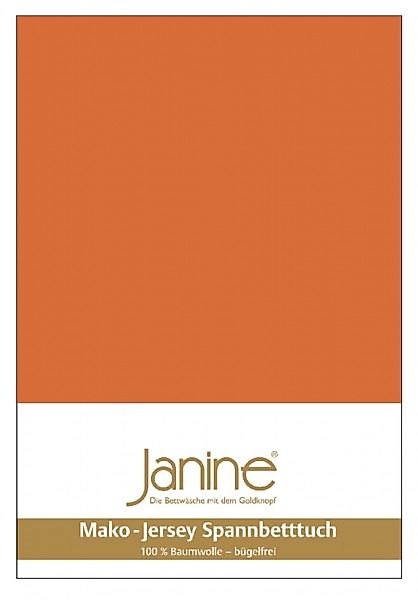 Janine Janine Spannbetttuch Mako-Feinjersey 5007 rost-orange (67) Größe:  2 günstig online kaufen