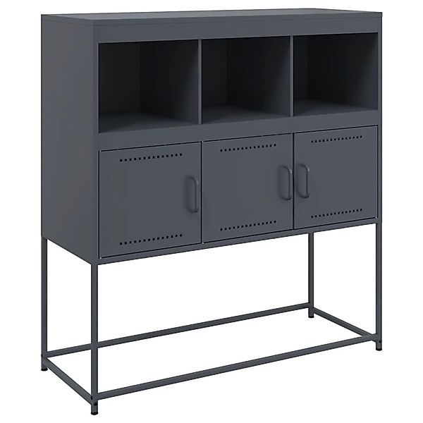 vidaXL Sideboard Anthrazit 100,5x39x107 cm Stahl 846592 günstig online kaufen