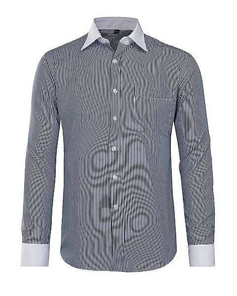 Allthemen Langarmhemd aus Baumwollmischung Langarmhemd mit Streifen günstig online kaufen
