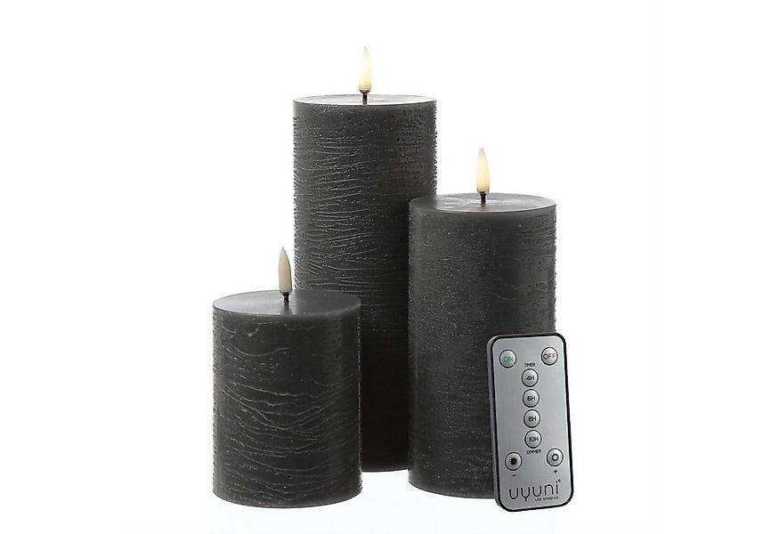 UYUNI Lighting LED-Kerze LED Kerzenset PIA Uyuni Rustik-Optik 3 Größen mit günstig online kaufen