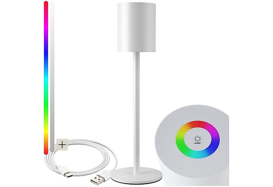 tectake Schreibtischlampe Akku-Tischlampe, Dimmbar, Warmweiß, Dimmbare Retr günstig online kaufen