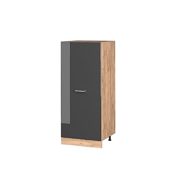 Vicco Hochschrank R-Line Küchenkommode Anthrazit Hochglanz/Goldkraft Eiche günstig online kaufen