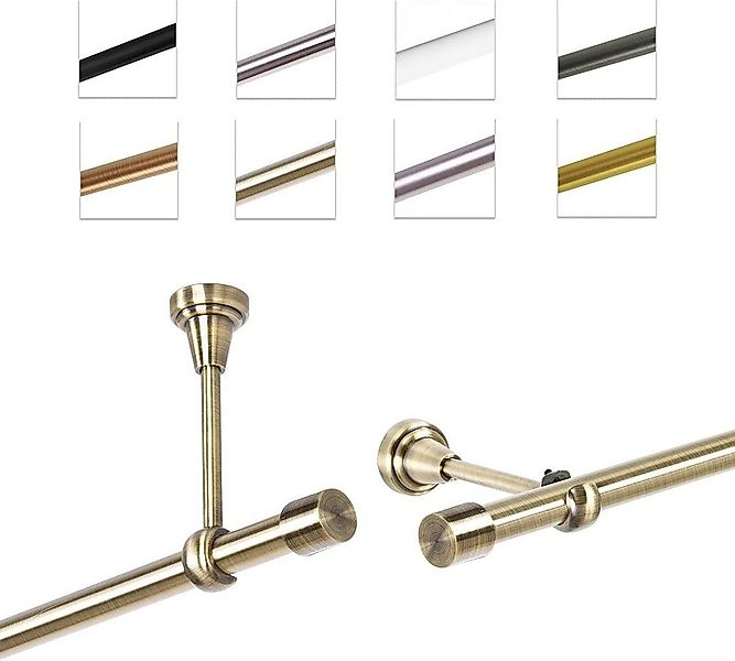 MDEKOR Gardinenstange Vorhangstange 19mm, 1-läufig, 1-läufig Wand oder Deck günstig online kaufen