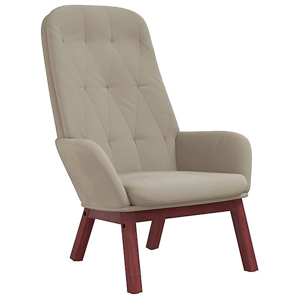 vidaXL Relaxsessel Hellgrau Samt 341218 günstig online kaufen