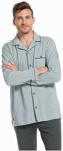 Pastunette Pyjamaoberteil Herren Schlafanzug Oberteil geknöpft (1-tlg) Baum günstig online kaufen