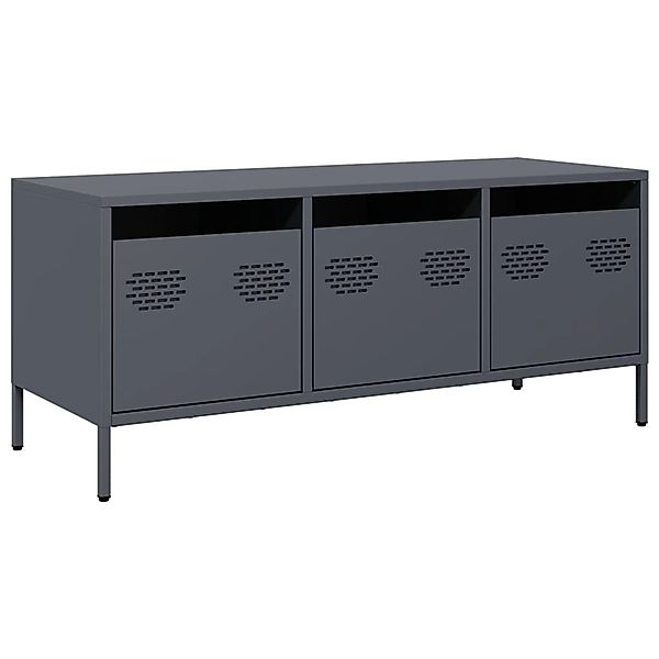 vidaXL TV-Schrank Anthrazit 101,5x39x43,5 cm Kaltgewalzter Stahl 851228 günstig online kaufen