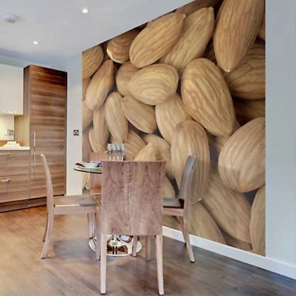 artgeist Fototapete Tasty almonds beige Gr. 200 x 154 günstig online kaufen