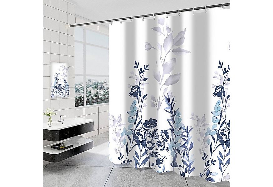 BYSURE Duschvorhang Breite 150 cm (1-tlg), Blumen Badezimmer Deko aus Stoff günstig online kaufen
