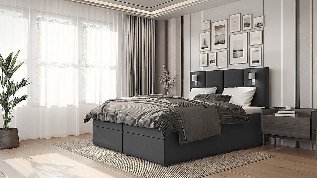 Best for Home Boxspringbett Parma Bonellfederkern inkl. 7-Zonen Topper T-30 günstig online kaufen