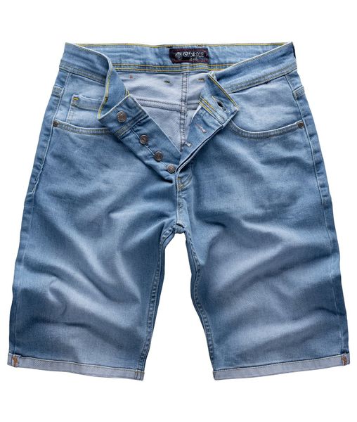 Gelverie Jeansshorts Herren Jeansshorts Stonewashed Hellblau günstig online kaufen