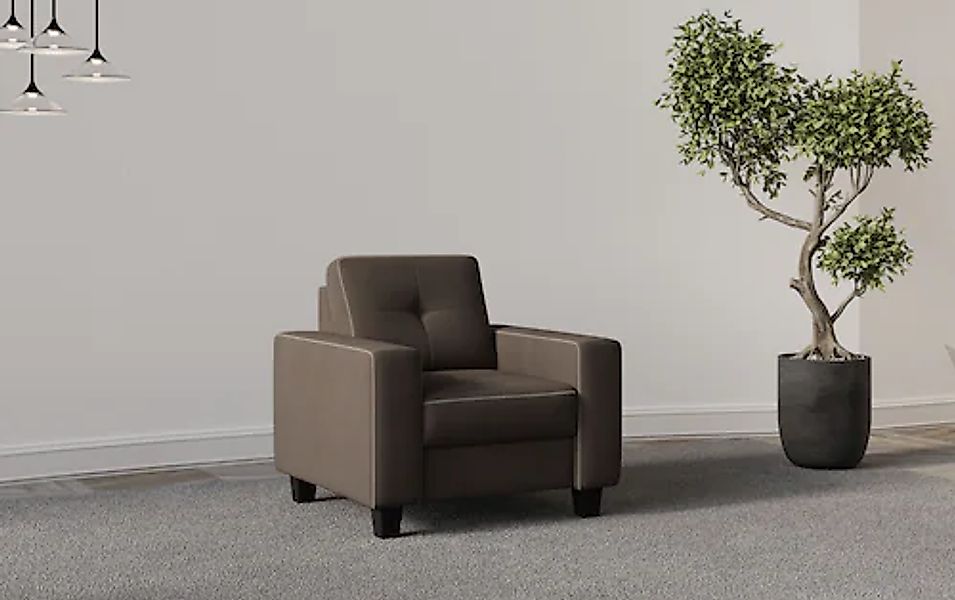 Home affaire Sessel »Varese« Kreuznaht in beige günstig online kaufen