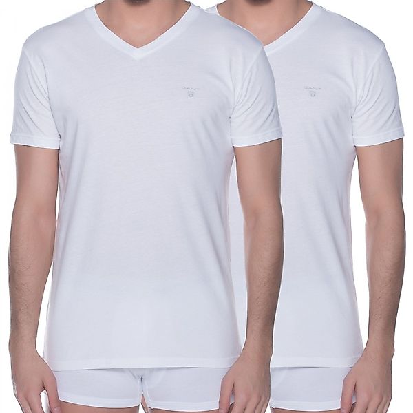GANT 2-er Set V-Neck T-Shirts Weiß günstig online kaufen