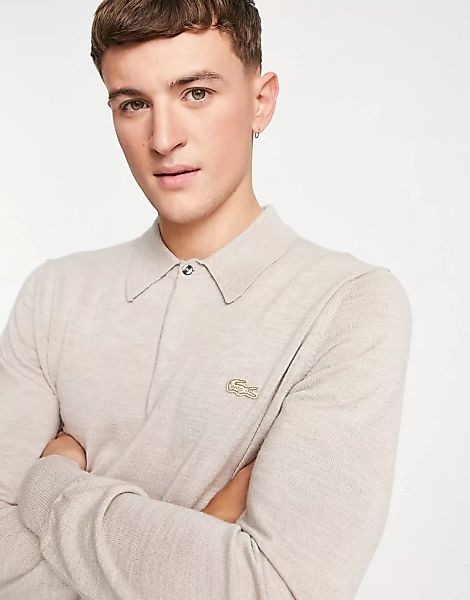 Lacoste – Polo-Pullover aus Strick-Neutral günstig online kaufen