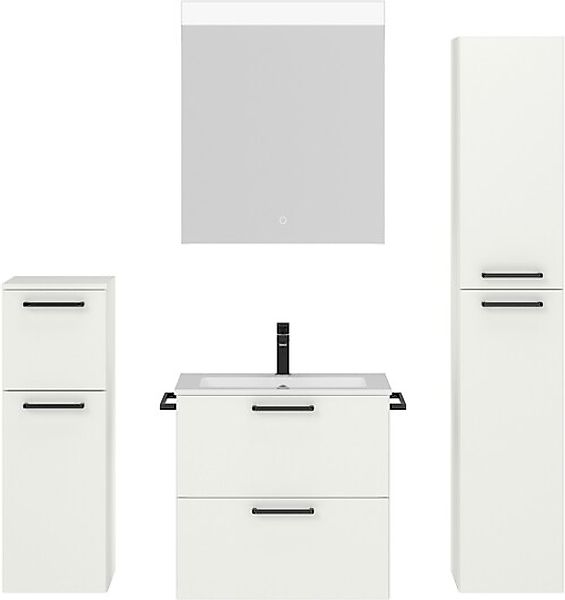 nobilia® Badmöbel-Set »Tolvina« vormontiert, mit Soft-Close, 4 Stk. tlg. günstig online kaufen