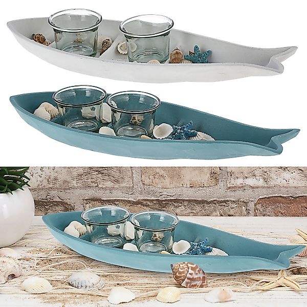 CEPEWA Dekotablett Tablett Fischform 2er Set günstig online kaufen