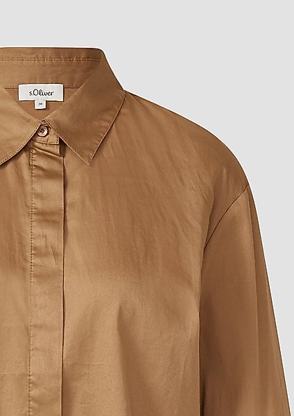 s.Oliver Langarmbluse Verkürzte Bluse mit verdeckter günstig online kaufen