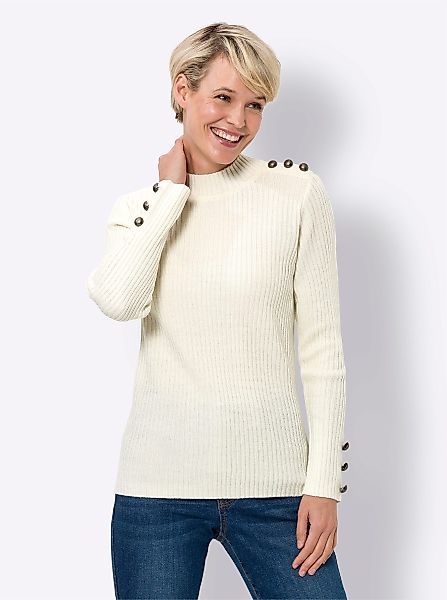 Sieh an! Strickpullover Stehkragenpullover günstig online kaufen