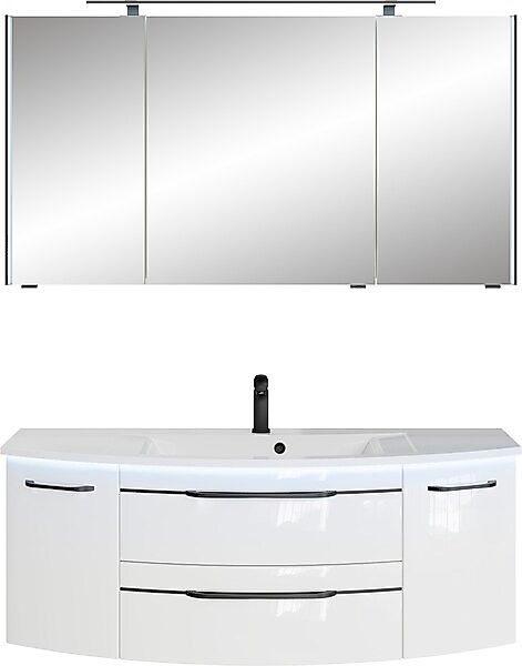 Saphir Badmöbel-Set »Serie 7045 2-teilig Mineralmarmor-Waschtisch mit LED-S günstig online kaufen