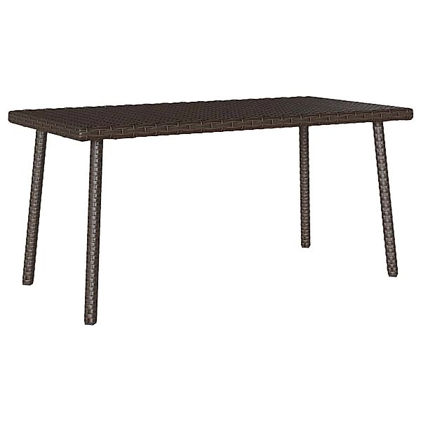 vidaXL Garten-Couchtisch Rechteckig Braun 80x40x37 cm Poly Rattan 4104056 günstig online kaufen