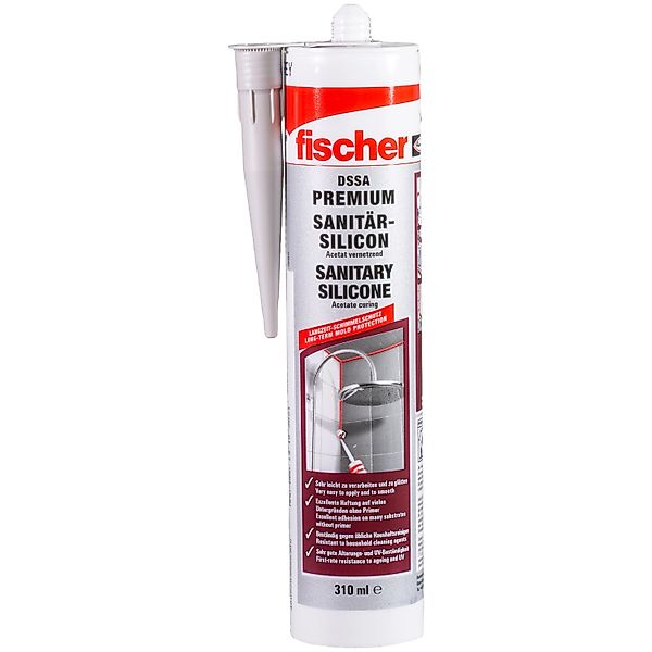 Fischer Deutschl. Sanitärsilicon schwarz DSSA SW - 53120 günstig online kaufen