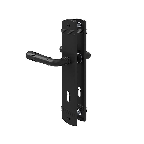 MS Beschläge Türgriff Langschild Türdrücker Schwarz günstig online kaufen