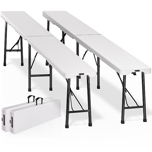 Bierbank 2er-Set klappbar platzsparend für 8 Personen 200kg je Bank günstig online kaufen