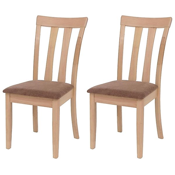 MCW Esszimmerstuhl G46 2er-Set Naturfarbenes Gestell Braun günstig online kaufen
