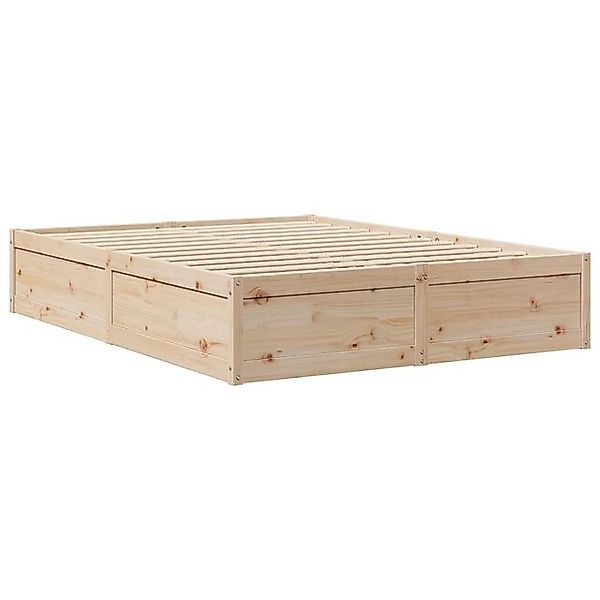 vidaXL Bettgestell Massivholzbett 140x190 cm Kiefer Bett Bettgestell günstig online kaufen