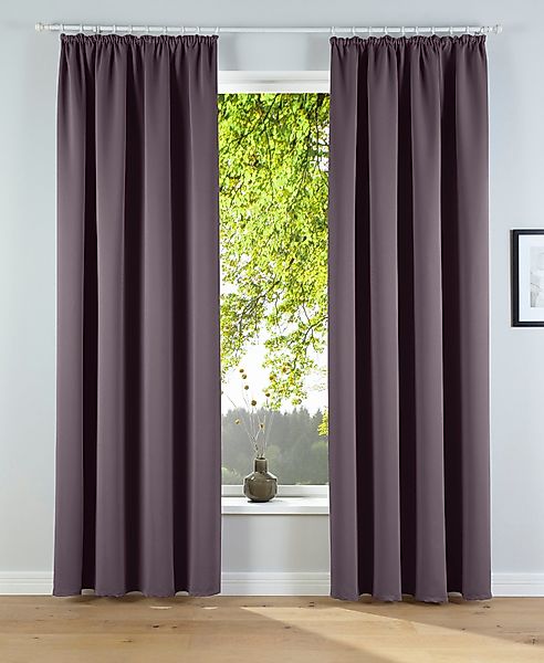 my home Verdunkelungsvorhang "Solana, Gardinen mit Kräuselband, Vorhänge, W günstig online kaufen