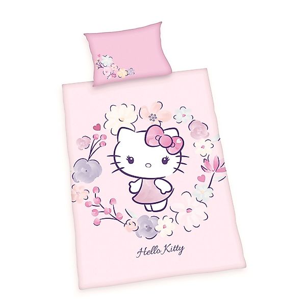 Herding Babybettwäsche 100x135cm Hello Kitty Rosa, günstig online kaufen