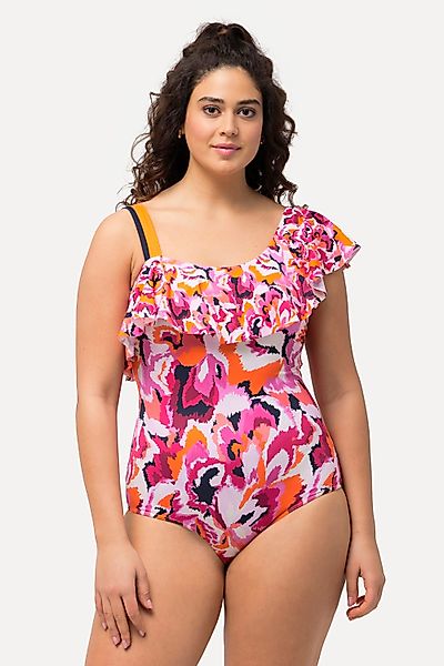 Ulla Popken Badeanzug Badeanzug Stickblumen Softcups günstig online kaufen